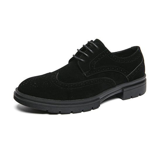 Herren Brogue-Derby aus Veloursleder mit gepolstertem Komfortfußbett und profilierter Gummilaufsohle Shop Nory