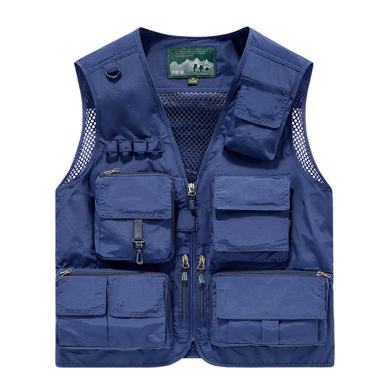 Herren Outdoor-Utility-Anglerweste mit atmungsaktivem Meshrücken und multifunktionalen Taschen Shop Nory