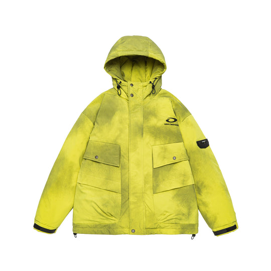 Herren Wattierte Parka-Jacke mit Kapuze und Utility-Taschen Shop Nory