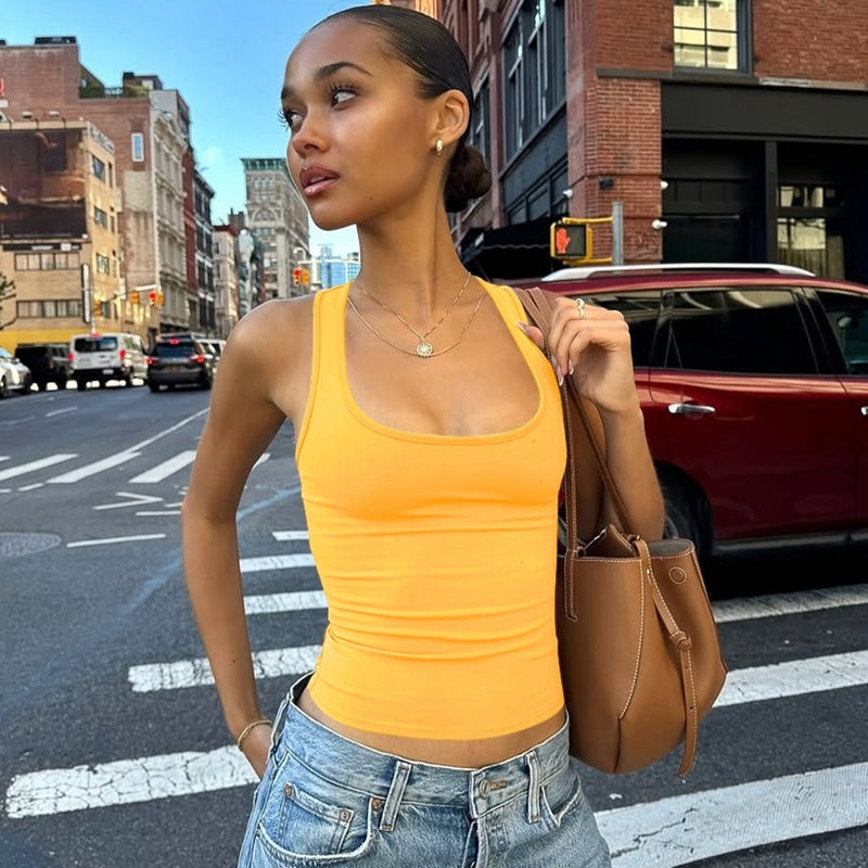 Damen Sportliches Tanktop mit breiten Trägern