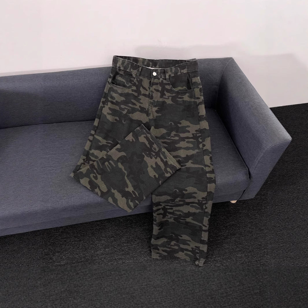 Damen Modische Camouflage Cargo-Hose Shop Nory