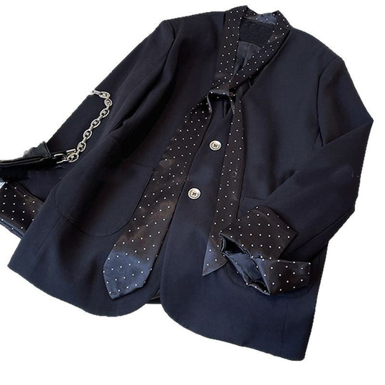 Damen Modischer Blazer mit integriertem Schal Shop Nory