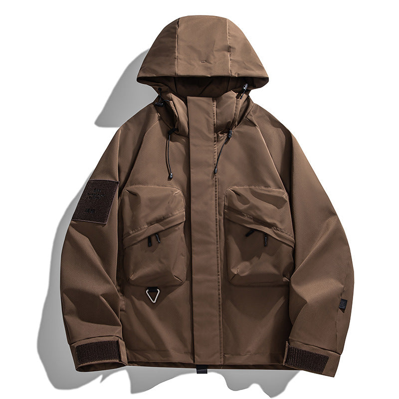 Herren Technische Utility-Kapuzenjacke mit Multifunktionstaschen Shop Nory