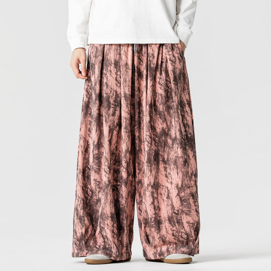 Herren Weite Cord-Loungehose mit Kellerfalten, elastischem Bund und Ballonbeinschnitt Shop Nory