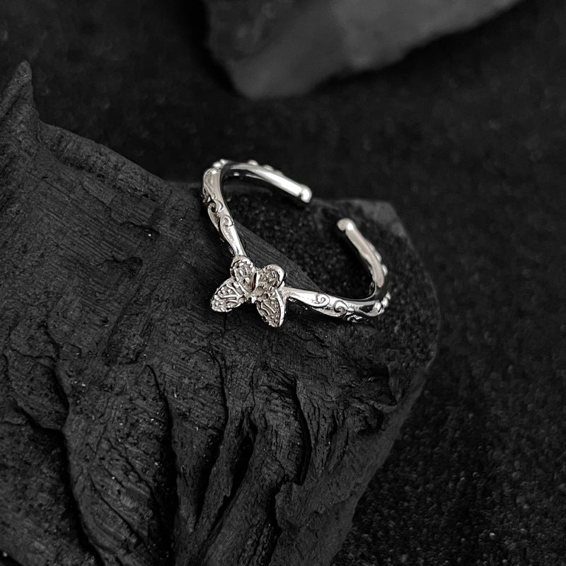 Damen filigraner Ring mit Schmetterlingsdesign Shop Nory