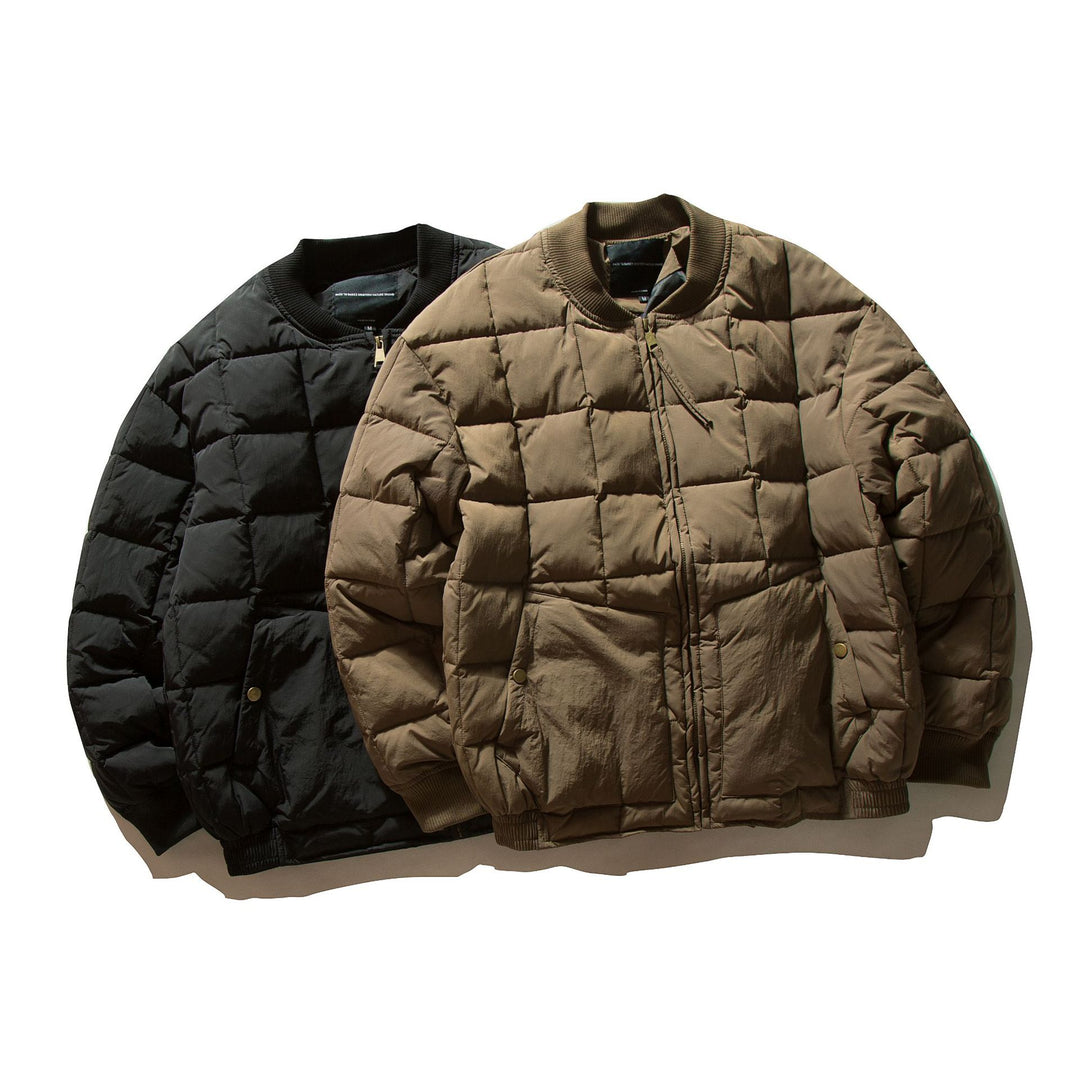 Herren Boxy-Stepp-Bomberjacke mit kubischer Wattierung und Rippenkragen Shop Nory
