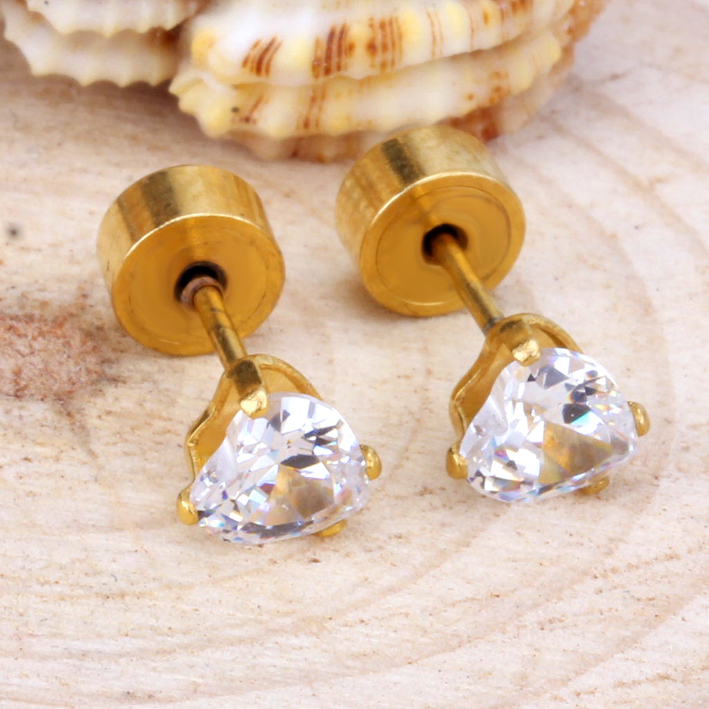 Damen Ohrstecker aus hochwertigem Edelstahl mit funkelndem Zirkonia Shop Nory