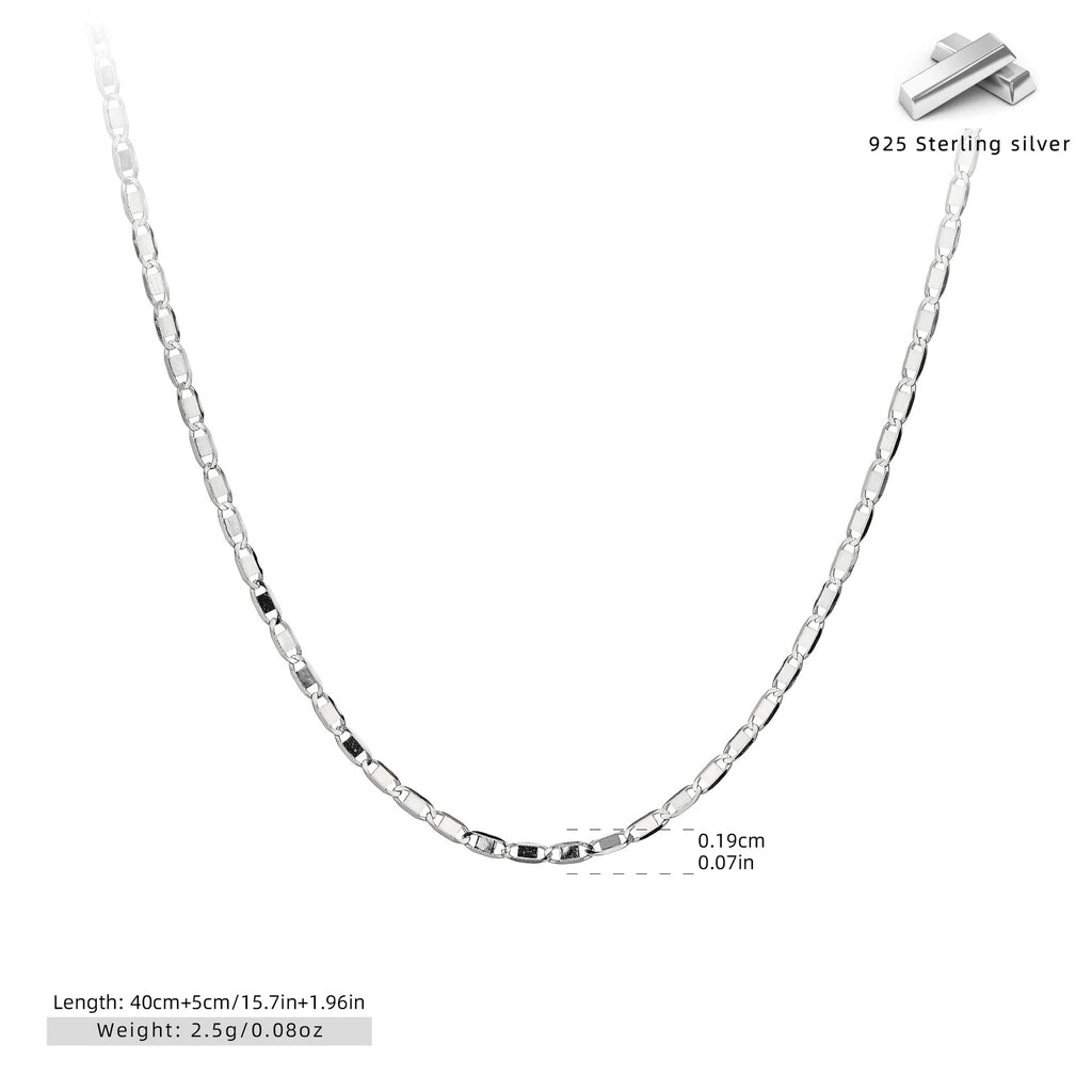 Damen Kette aus hochwertigem 925 Sterling Silber mit eleganten Gliederdesign Shop Nory