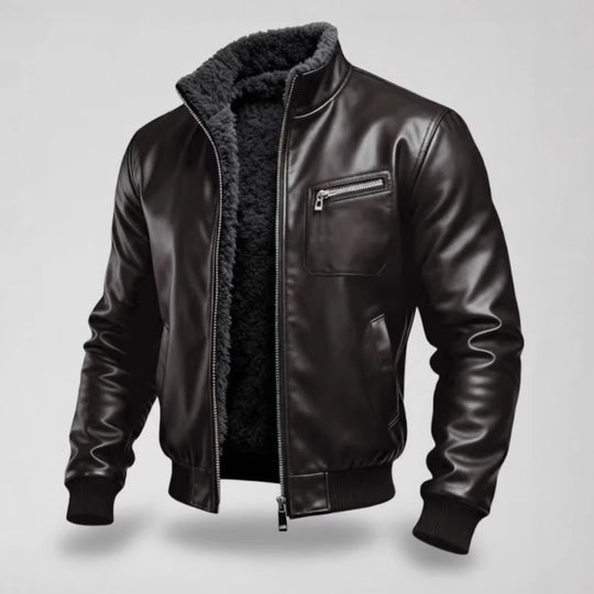 Herren Lederjacke mit Innenfutter