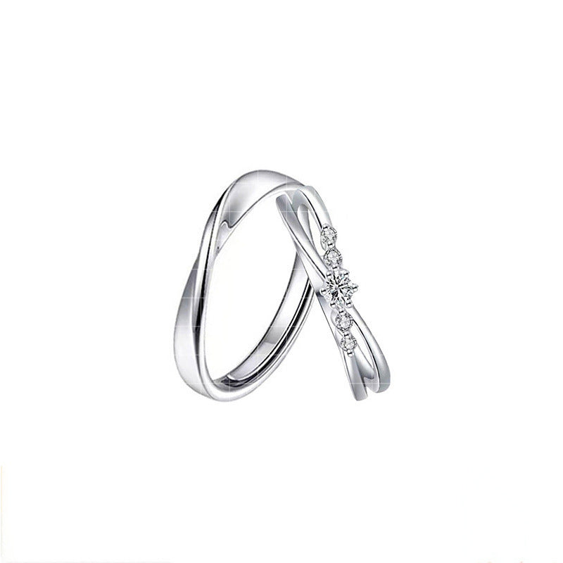 Damen eleganter Ring mit funkelndem Zirkonia-Besatz Shop Nory