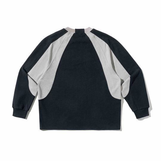 Herren Waffelstruktur-Sweatshirt mit Raglanärmeln und kontrastierenden Einsätzen Shop Nory