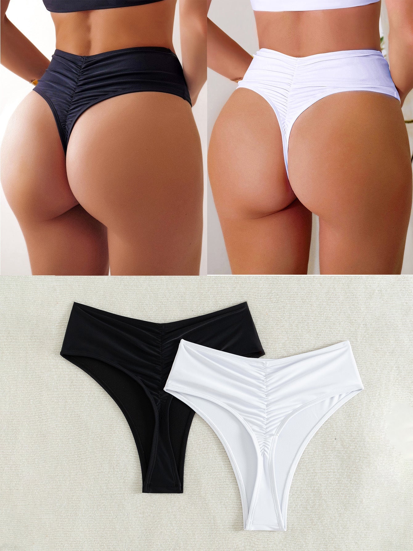 Damen Hochgeschnittener Bikini mit seitlichen BindShopnoryändern