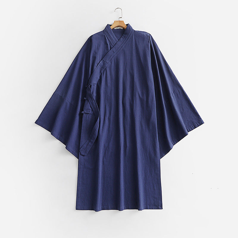 Unisex Oversize Kimono-Mantel mit weitem Ärmel und asymmetrischer Wickelvorderseite Shop Nory