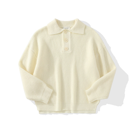 Damen Bequemer Strickpullover mit Knopfdetails Shop Nory