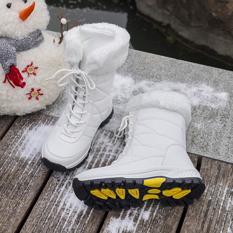 Damen Winterstiefel mit Kunstfellkragen, gesteppter Schaft und profilierter Thermosohle Shop Nory