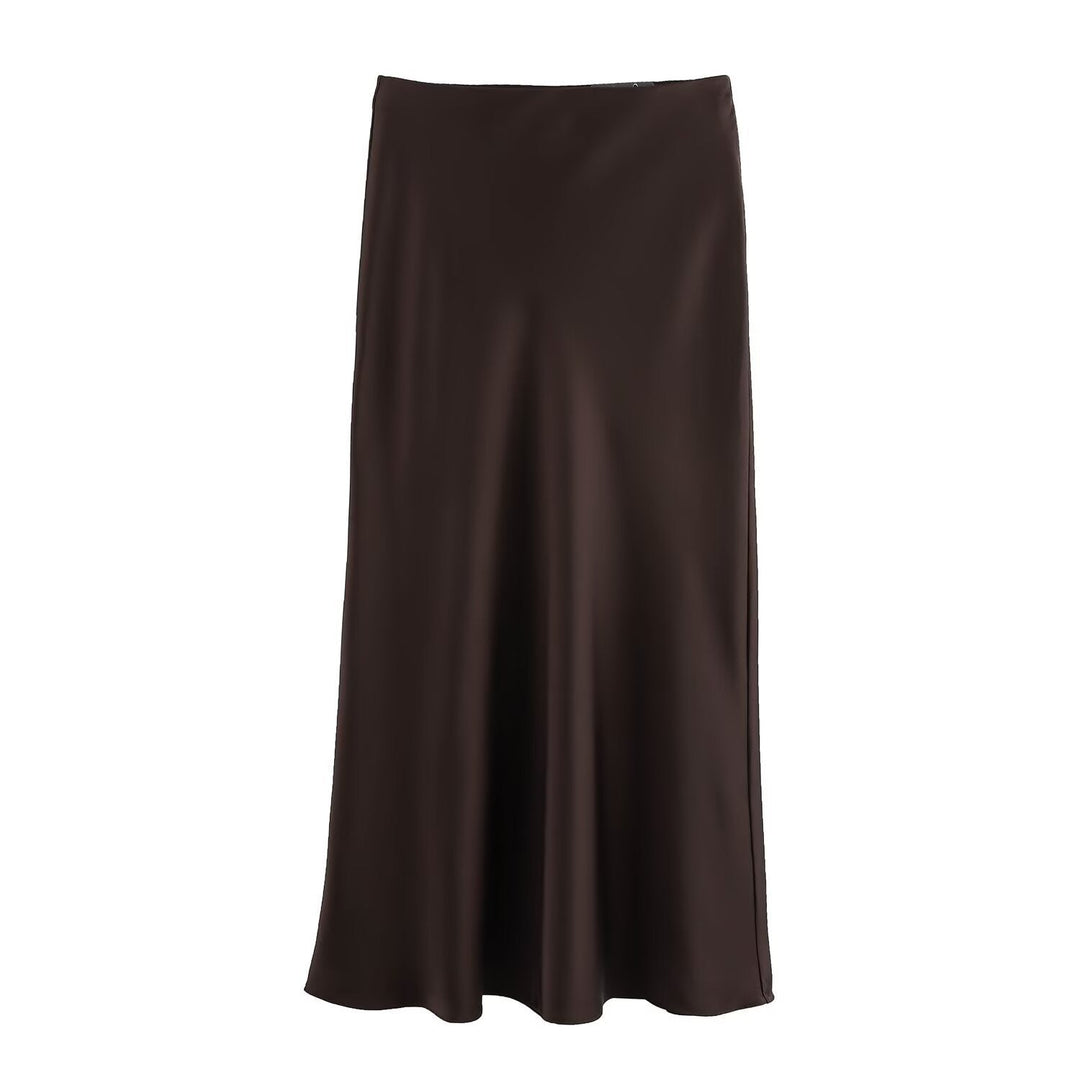 Damen langer Satinrock