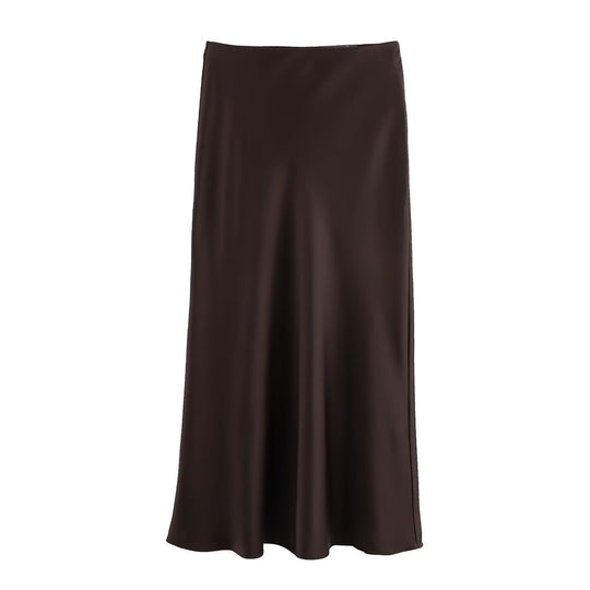 Damen langer Satinrock