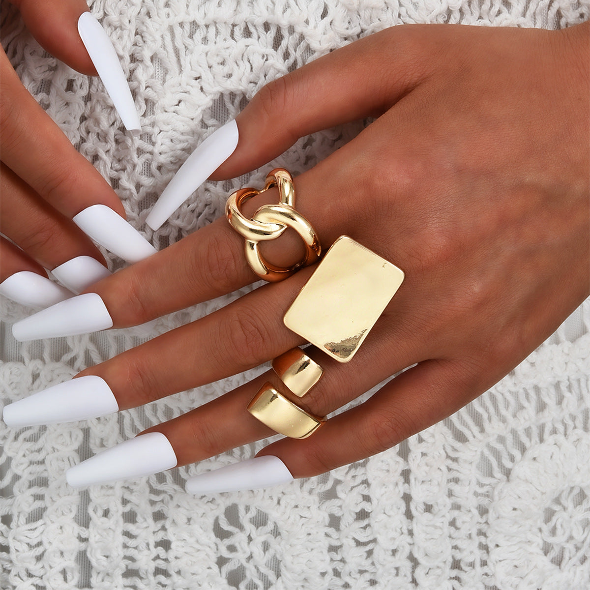 Damen modische Ringe Set Shop Nory