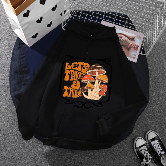 Damen nan leichter Oversize Kapuzenpullover mit Herz‑EKG‑Motiv, langen Kordeln und elastischem Bund Shop Nory