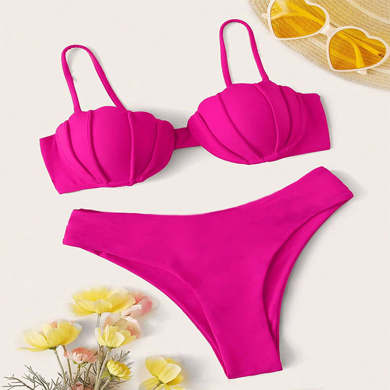 Damen Push-Up Bikini mit elegantem Muscheldesign