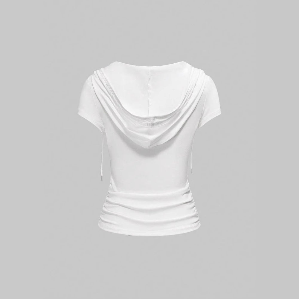 Damen Kapuzen-T-Shirt mit einzigartigem Schriftzug Shopnory