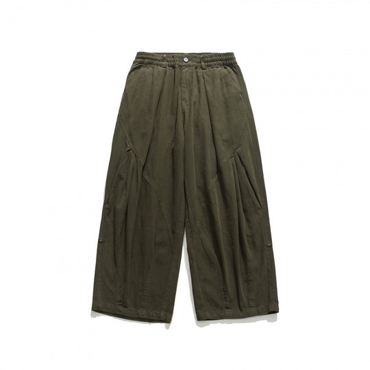 Unisex Weite Plissee-Culottehose mit elastischem Bund, tiefen Eingrifftaschen und legerer 3/4‑Länge Shop Nory