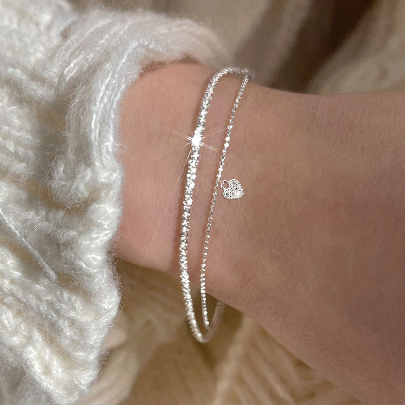Damen Armband-Set mit eleganten filigranen Ketten und funkelnden Akzenten Shop Nory