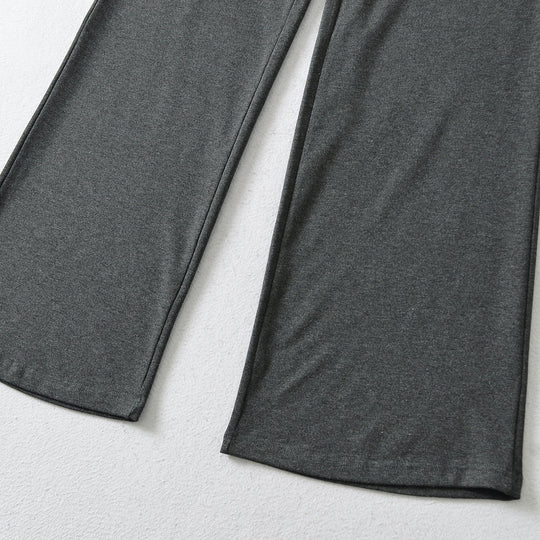 Damen Weite Jersey-Loungehose mit Umschlagbund und Tunnelzug Shop Nory