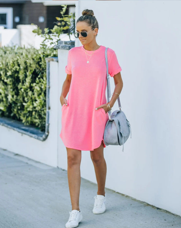Damen Casual Kleid mit praktischen Taschen