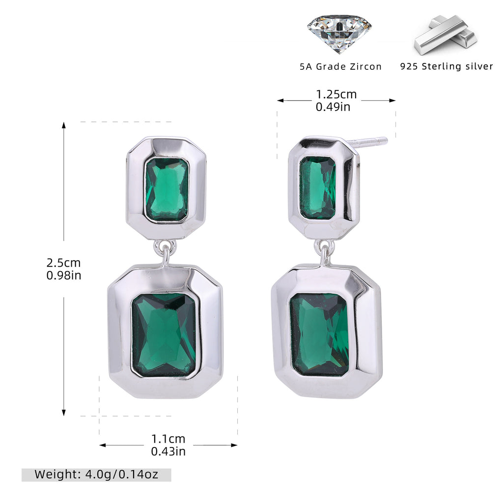Damen Ohrhängern mit funkelndem Zirkonbesatz und elegantem goldfarbenem Design Shop Nory