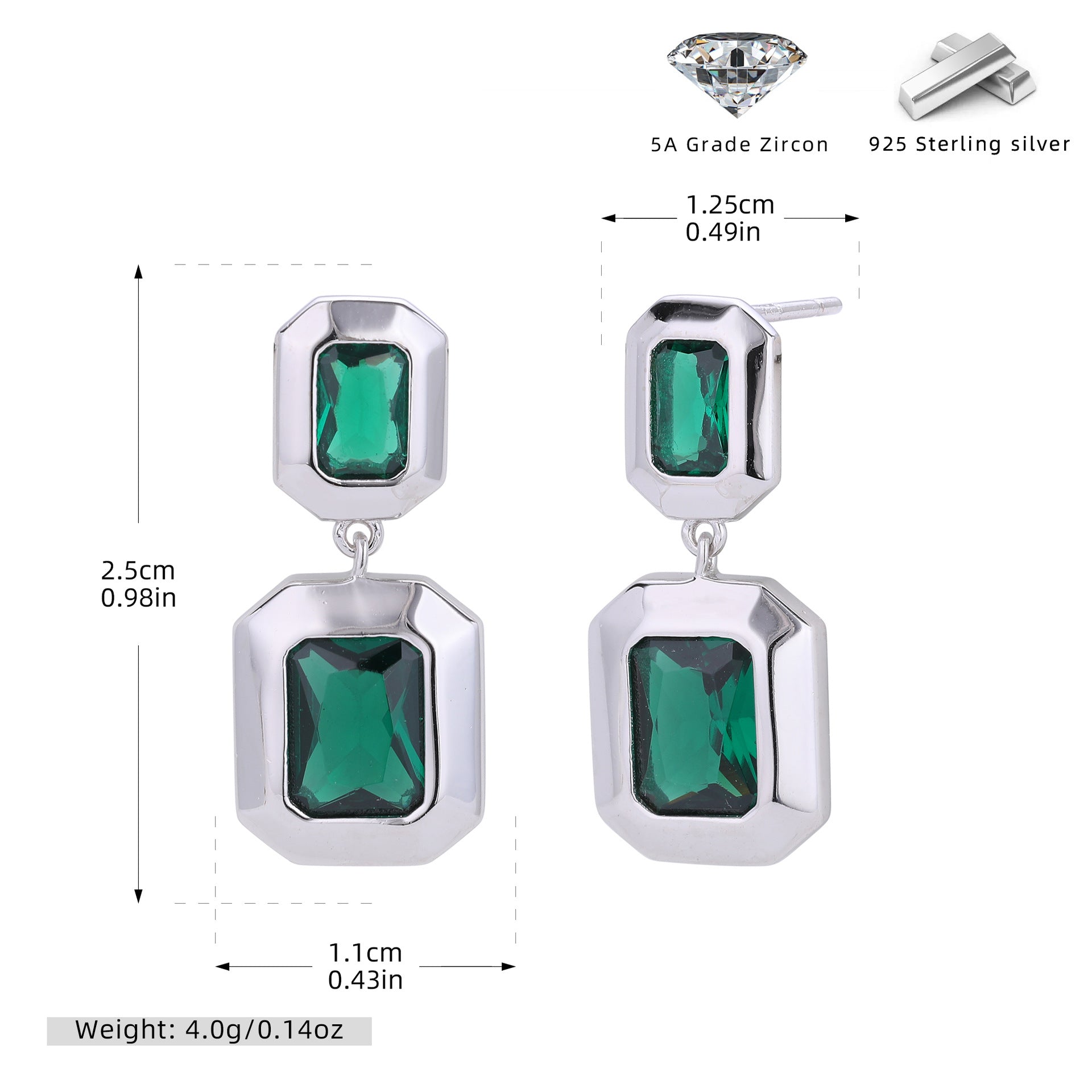 Damen Ohrhängern mit funkelndem Zirkonbesatz und elegantem goldfarbenem Design Shop Nory