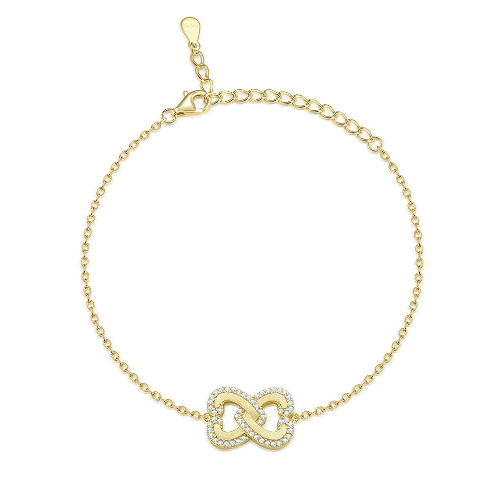 Damen Herz-Ring mit funkelnden Zirkonia und goldener Fassung Shop Nory