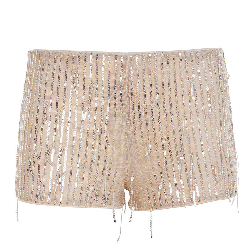 Damen glamouröse Pailletten-Shorts