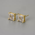 Princess-Schliff Zirkonia Ohrstecker mit Krappenfassung