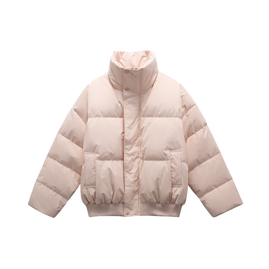 Unisex Boxy wattierte Kurzjacke mit hohem Stehkragen und elastischem Saum Shop Nory