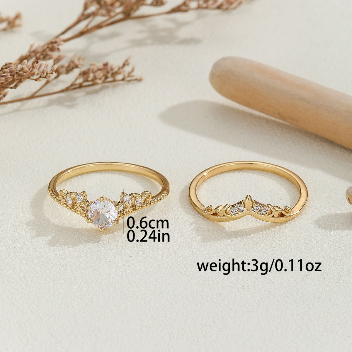 Damen Zierlicher Ring mit funkelndem Stein und filigranem Design Shop Nory