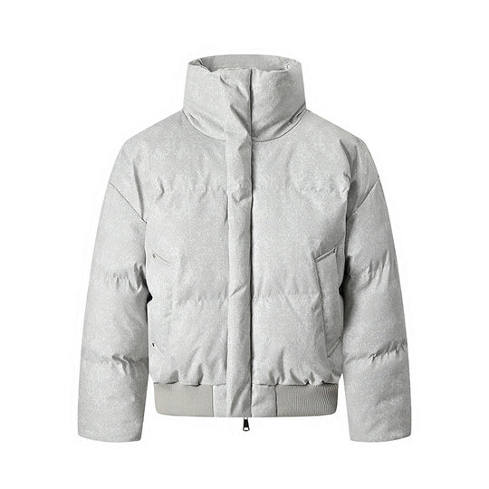 Herren Kurze wattierte Steppjacke mit hohem Stehkragen und matter Strukturoptik Shop Nory