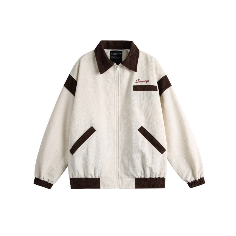 Unisex Harrington-Blousonjacke mit Strukturstoff und Kontrastbesatz Shop Nory