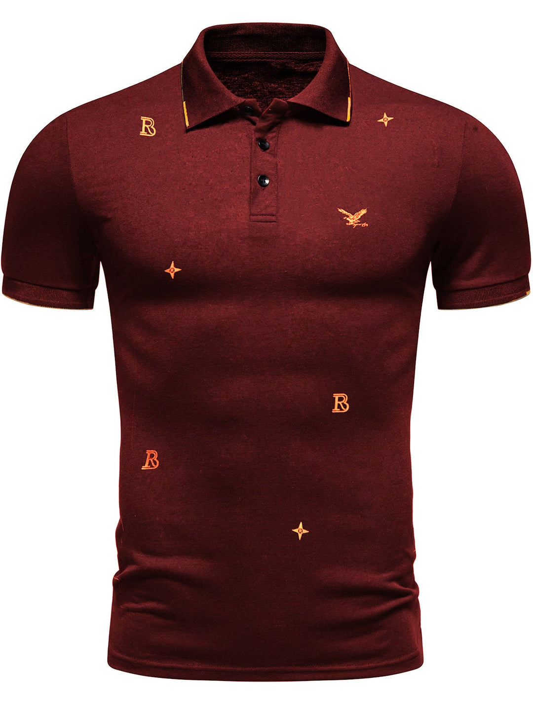 Herren Polohemd mit modischem Stickdesign und hochwertigem Stoff