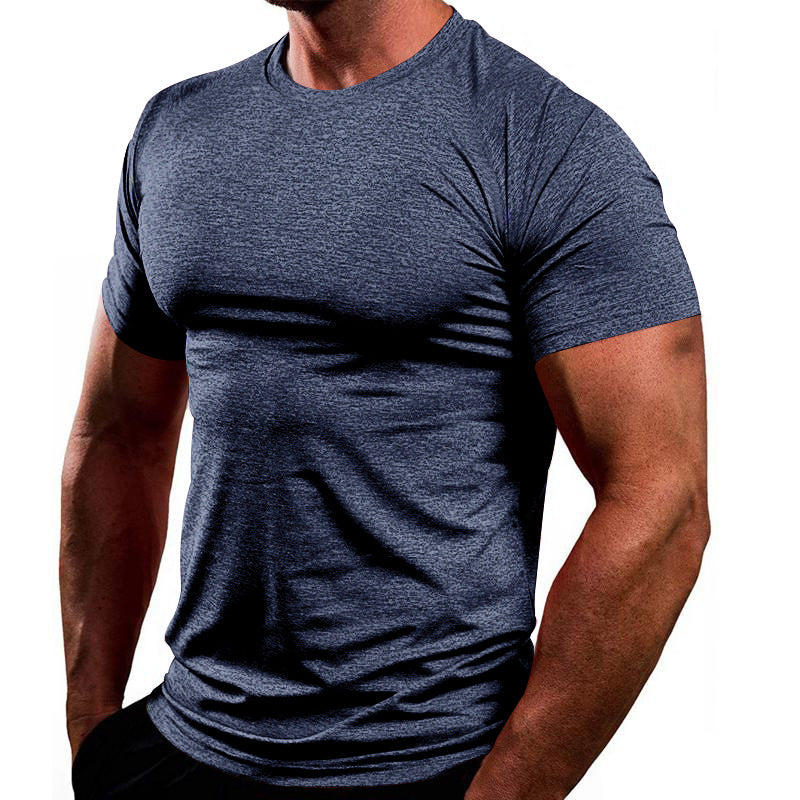 Herren Sportliches Basic T-Shirt aus atmungsaktiver Baumwolle