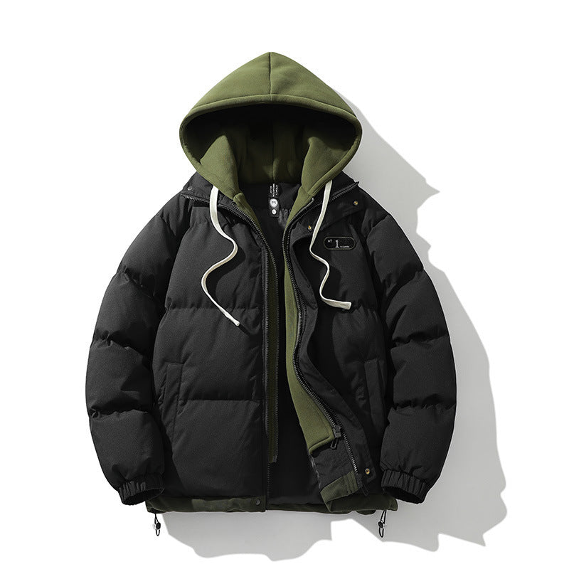 Herren Zweilagige Steppjacke mit herausnehmbarer Fleece-Kapuze und Thermoisolierung Shop Nory