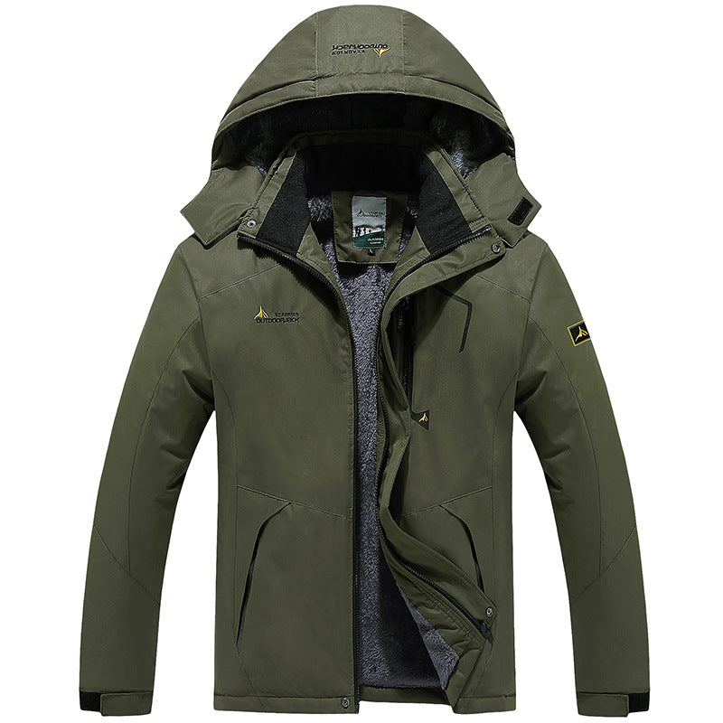 Herren Wasser- und winddichte Softshell-Outdoorjacke mit Teddyfleece-Innenfutter und Kapuze Shop Nory