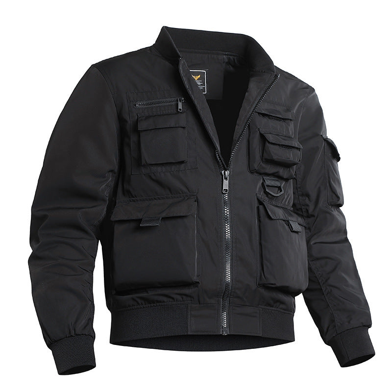 Herren Taktische Bomberjacke im Field‑Look mit modularen Außenfächern und elastischem Saum Shop Nory