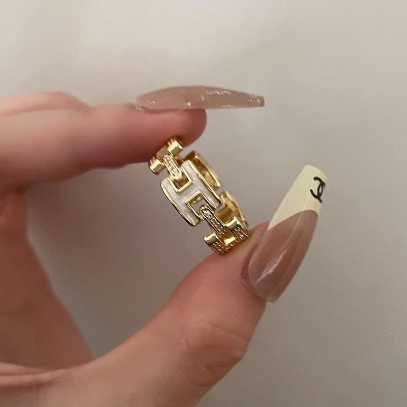 Damen trendiger Schmuckring mit kunstvollem Design Shop Nory
