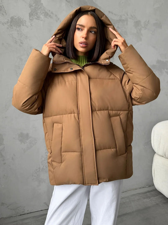 Damen Modische Oversized Daunenjacke