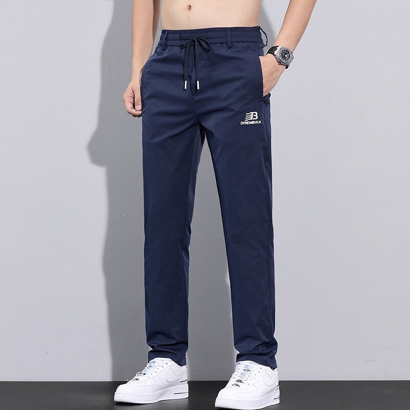 Herren Sportliche Freizeithose mit verstellbarem Kordelzug und seitlichen Reißverschlusstaschen
