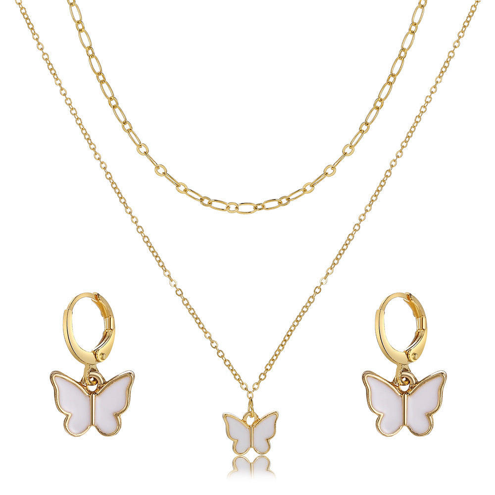 Damen Schmuckset mit eleganten Schmetterlingsanhängern Shop Nory