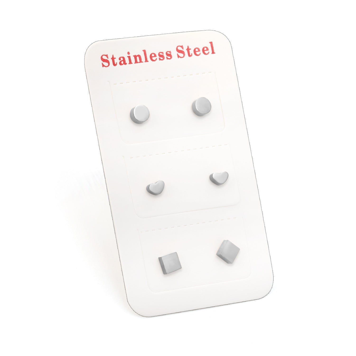 Damen Edelstahl Ohrstecker Set mit verschiedenen geometrischen Formen Shop Nory