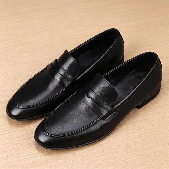 Herren Elegante Lederschlüpfschuhe Shop Nory