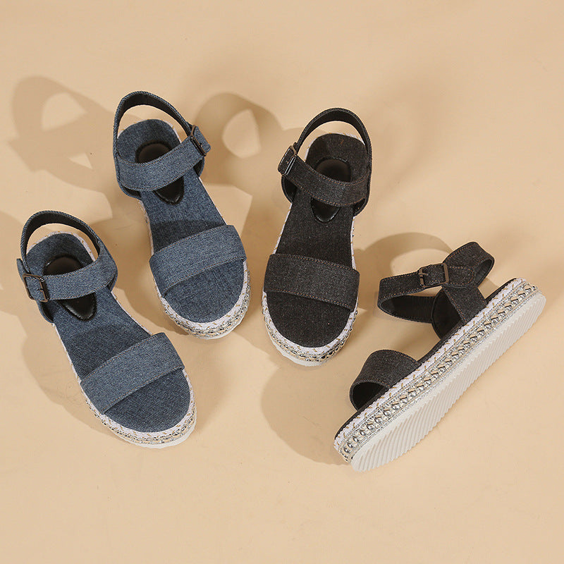 Damen Bequeme Espadrilles Sandalen mit verstellbaren Riemen und gepolstertem Fußbett Shopnory